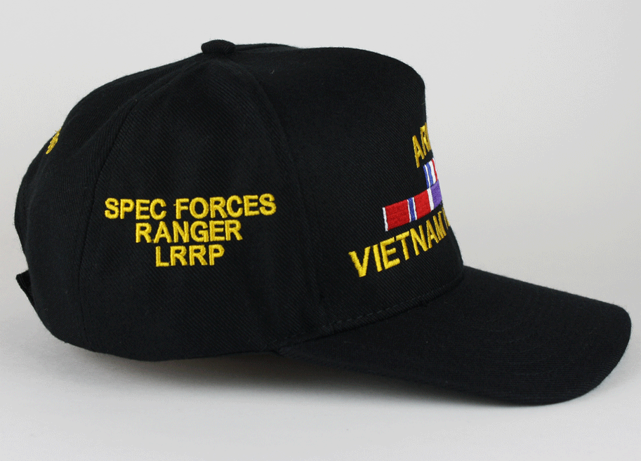 custom embroidered army hats side panels special forces