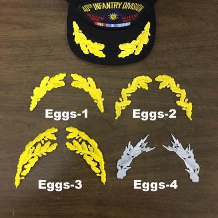 scrambled eggs military cap decorative gold leaves army