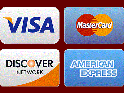We accept all major credit cards