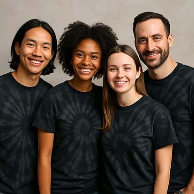 black tie dye shirts