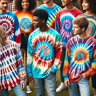 tie dye long sleeve shirts
