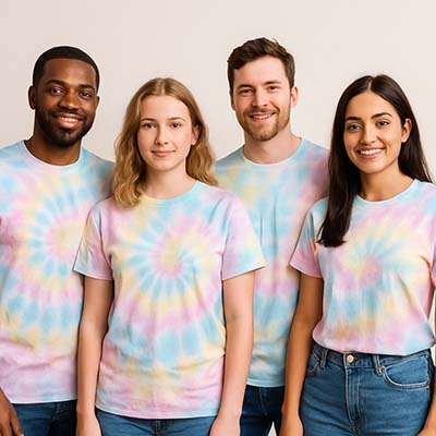 pastel tie dye shirt