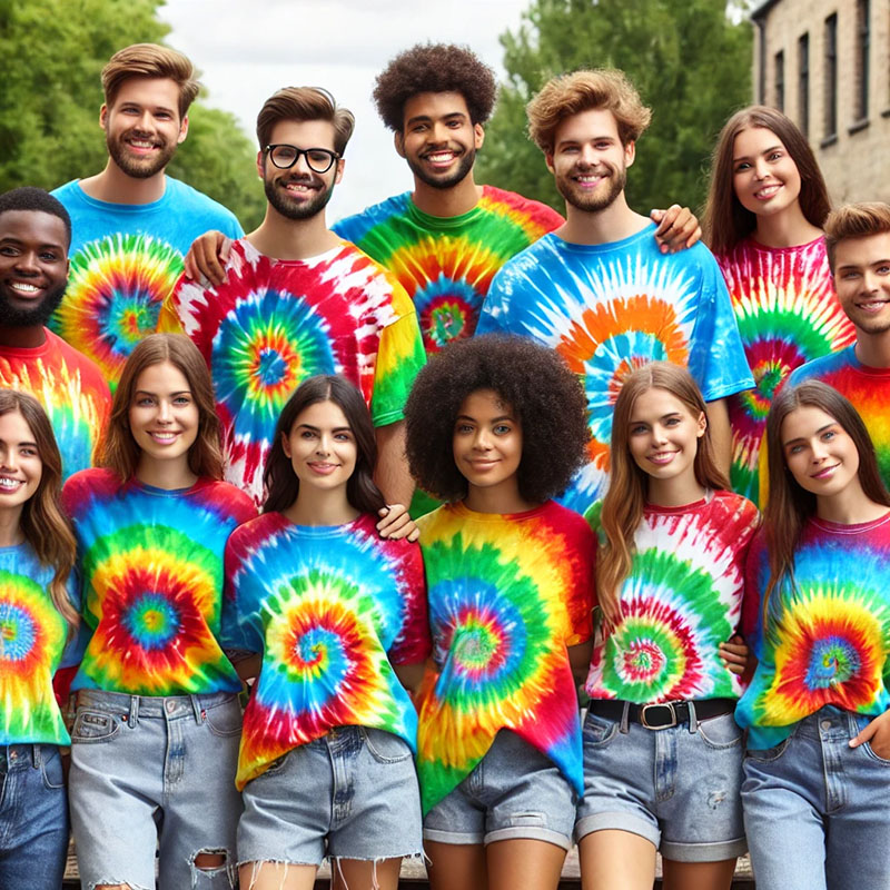 rainbow tie dye shirts