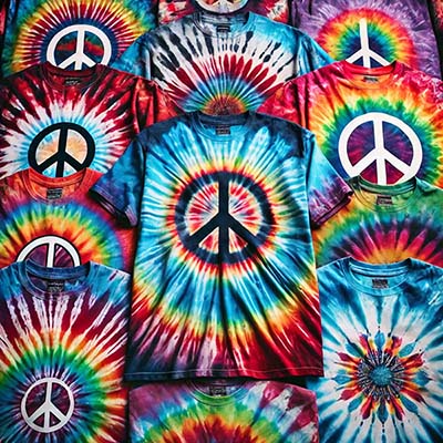 tie dye peace sign shirts