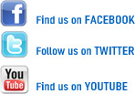 Find us on Facebook, Twitter, and YouTube