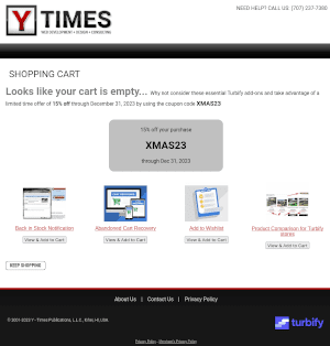 Empty Shopping Cart Example